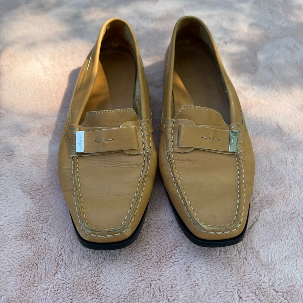 Tods Tan Loafers